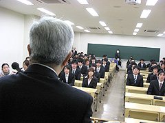 木村学科長の開会の言葉