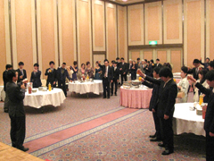 金川先生,乾杯の音頭